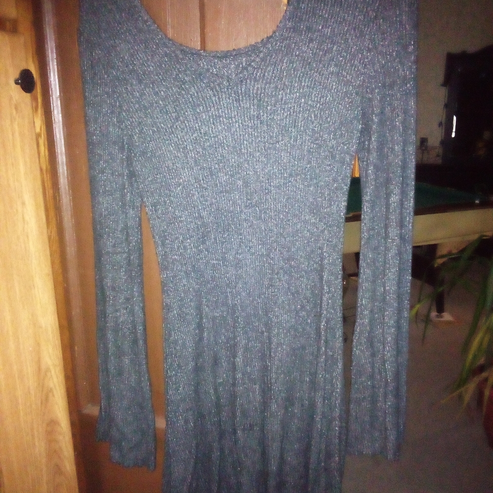 Long sleeve winter below the knee dress